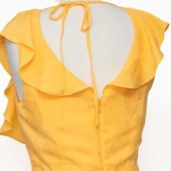 NWT Guess Los Angeles Yellow Ruffled Jumpsuit - Picture 3 of 6